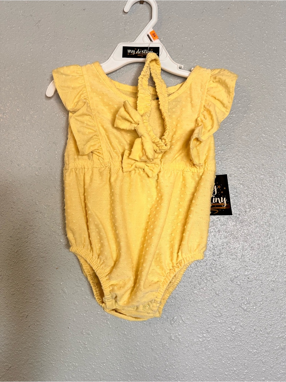 Sunshine Yellow Baby One-Piece Bodysuit with Ruffle Accents